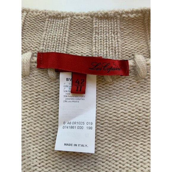 Les Copains womens cardigan beige wool mohair exceptional cond - Picture 4 of 7